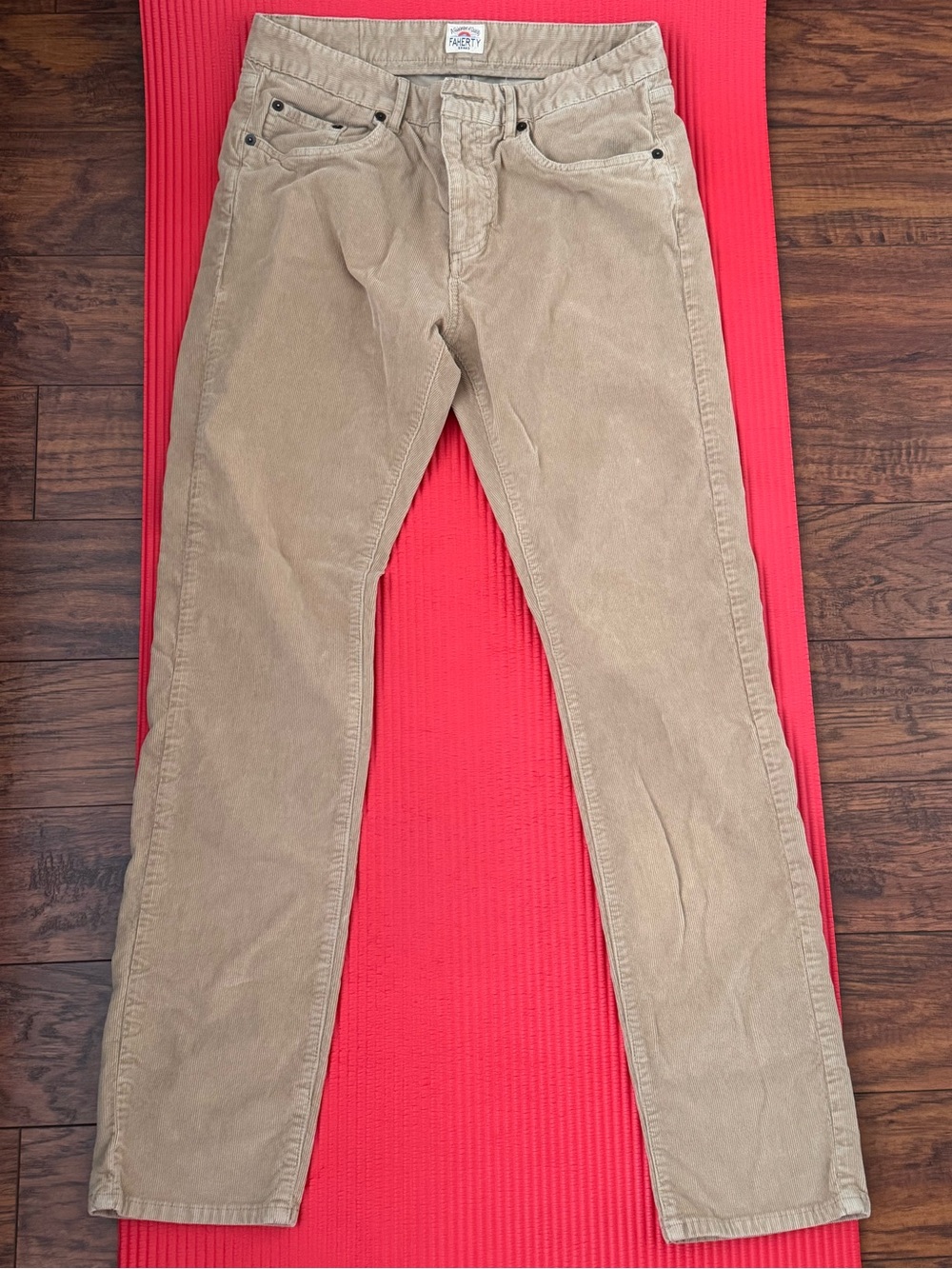 Faherty Men's Light Brown Corduroy Pants